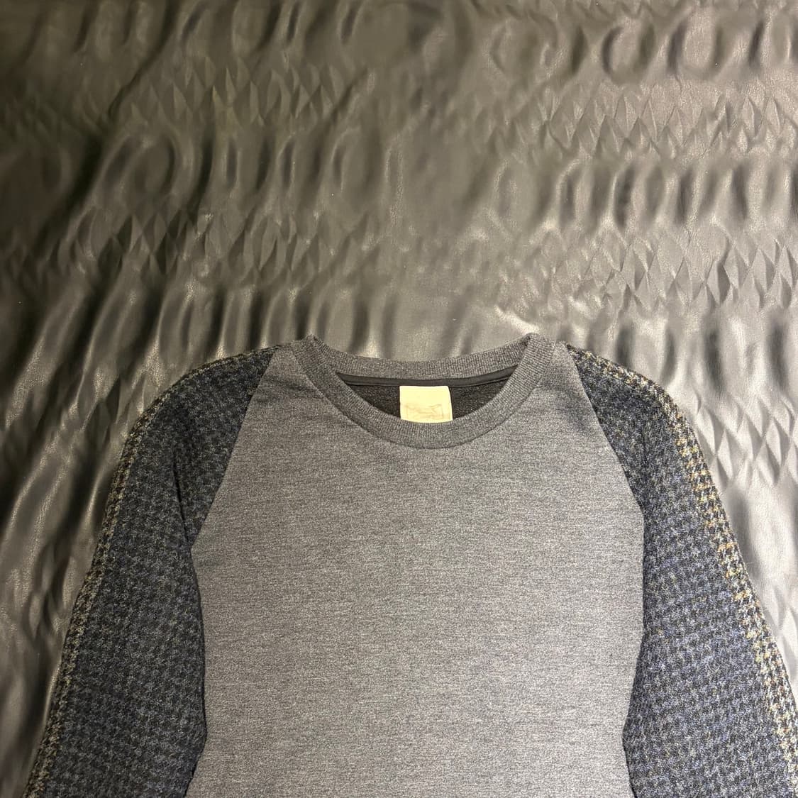 우영미 배색 울 소매 맨투맨 상품이미지3