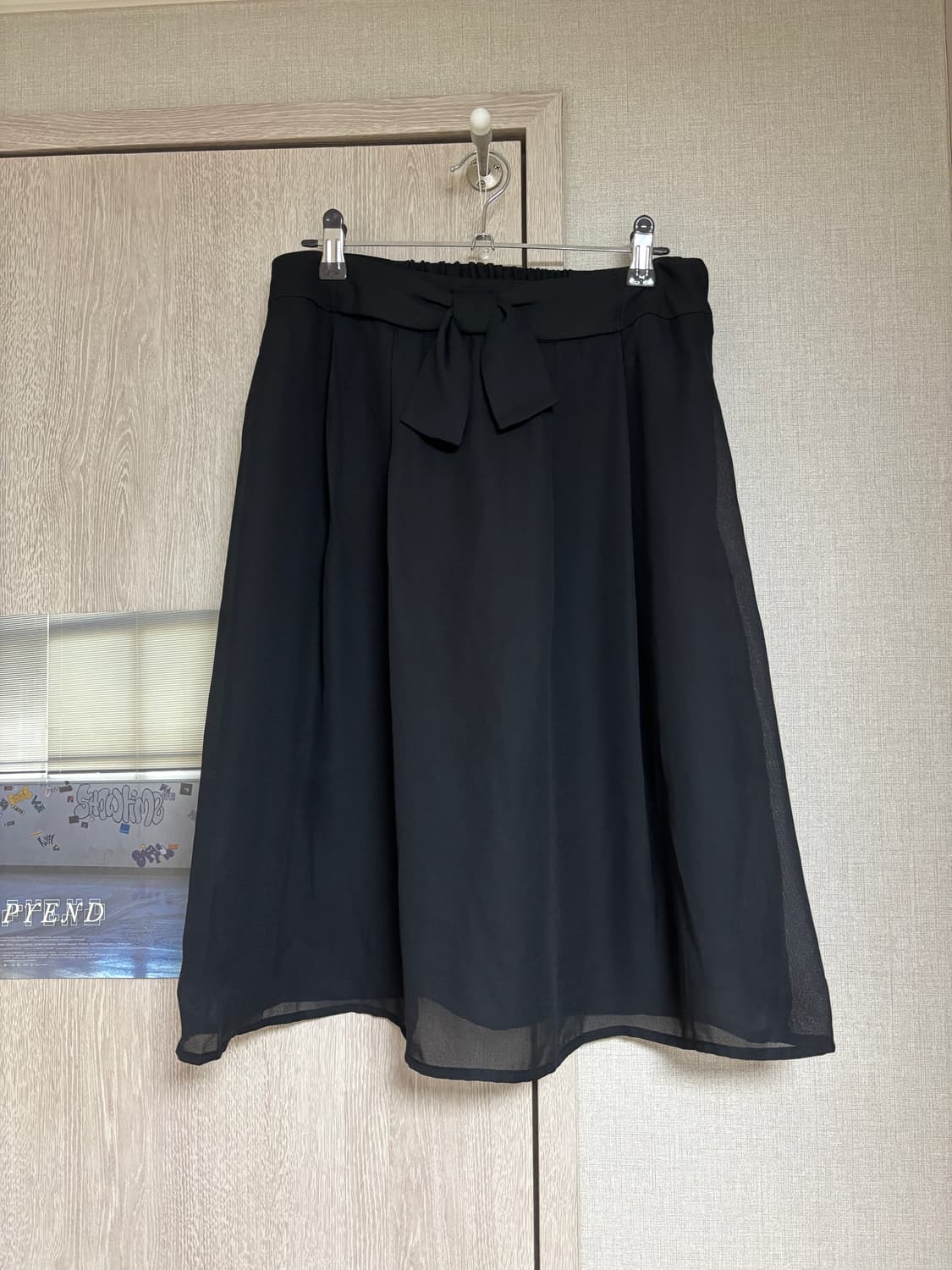 마루 빈티지 모리 블랙 리본 미디스커트 상품이미지1