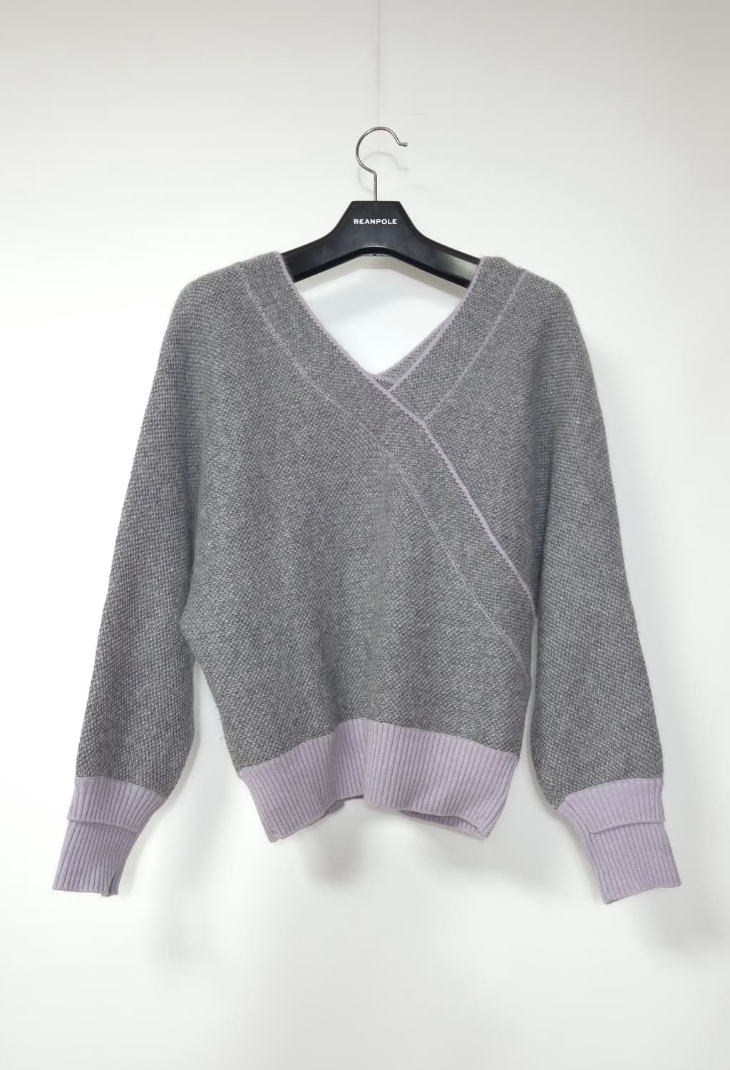 한섬 시스템 2021 울블렌드 브이넥 루즈핏 니트 탑  F 사이즈 상품이미지1