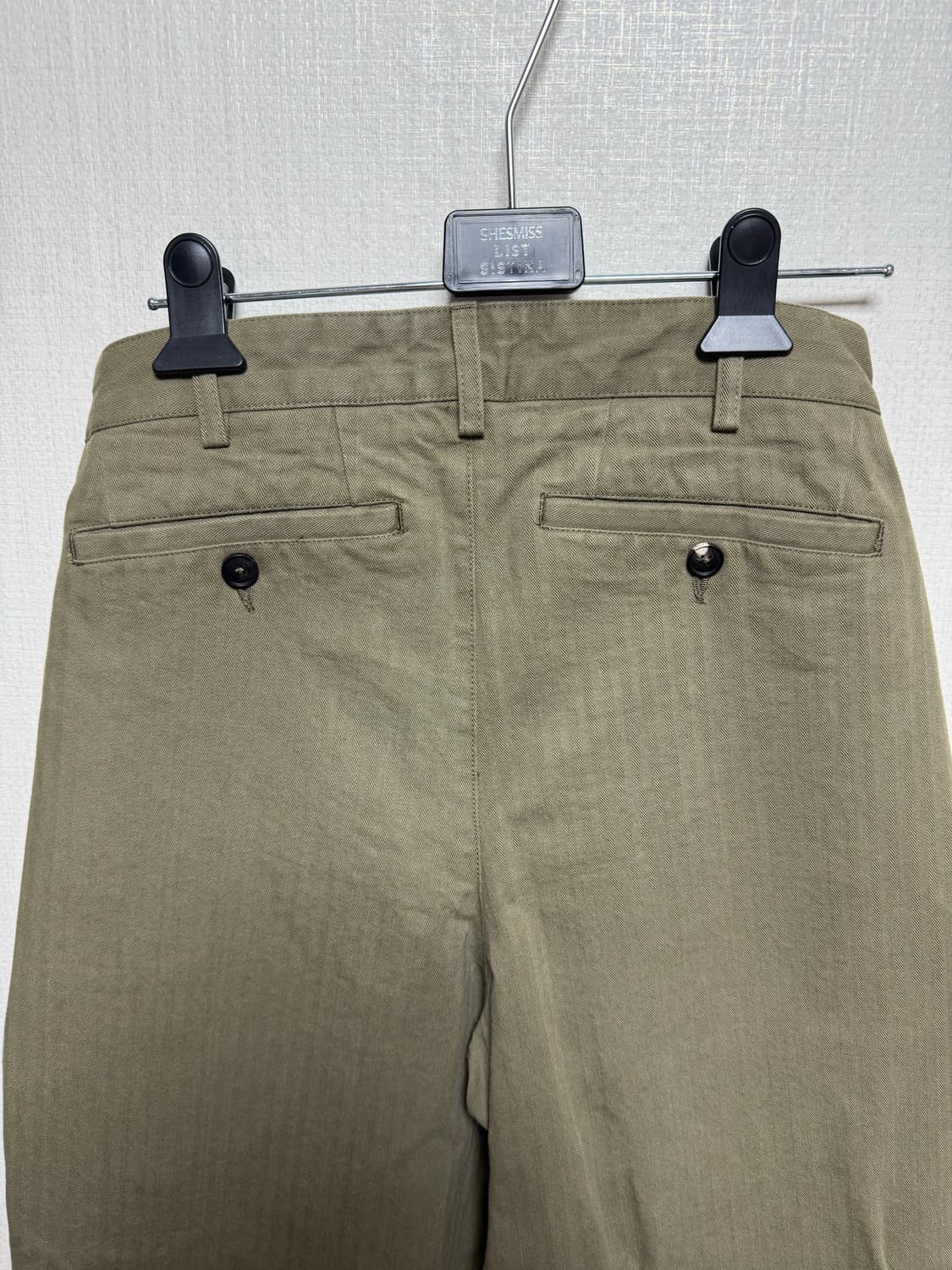 Noah 노아 트윌 올리브 더블 플리츠 팬츠 새제품 (26, 여성) 상품이미지6