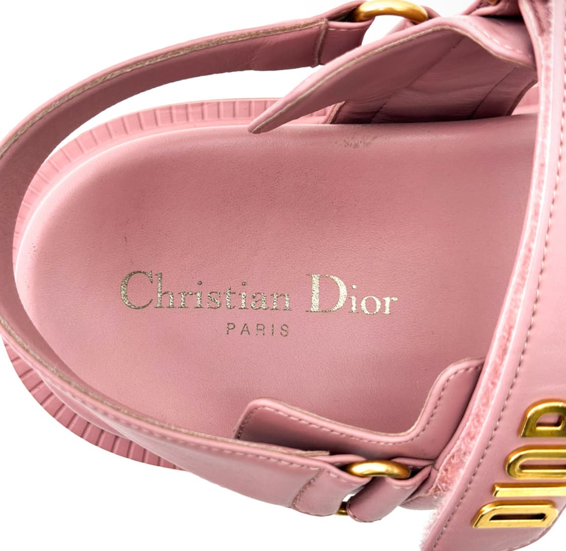 [39] Dior 디올 디올액트 여성 벨크로 램스킨 스트랩 샌들 핑크 상품이미지8