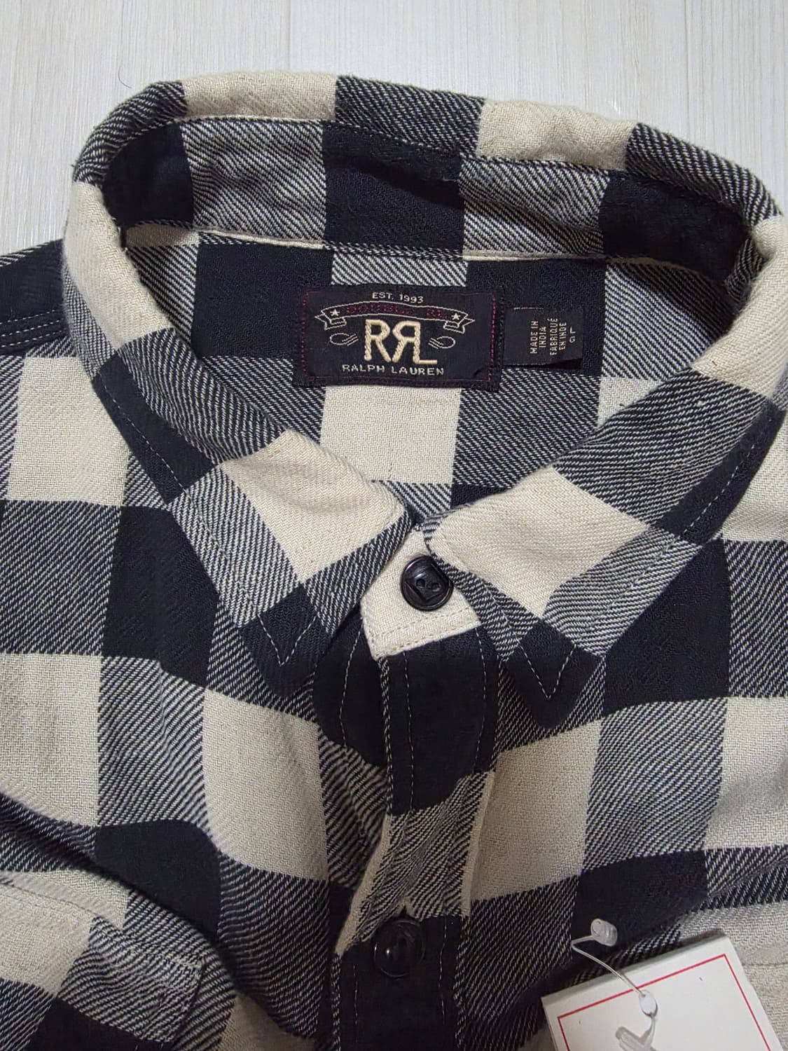 RRL 더블알엘 버팔로 체크 워크셔츠 L사이즈 상품이미지4