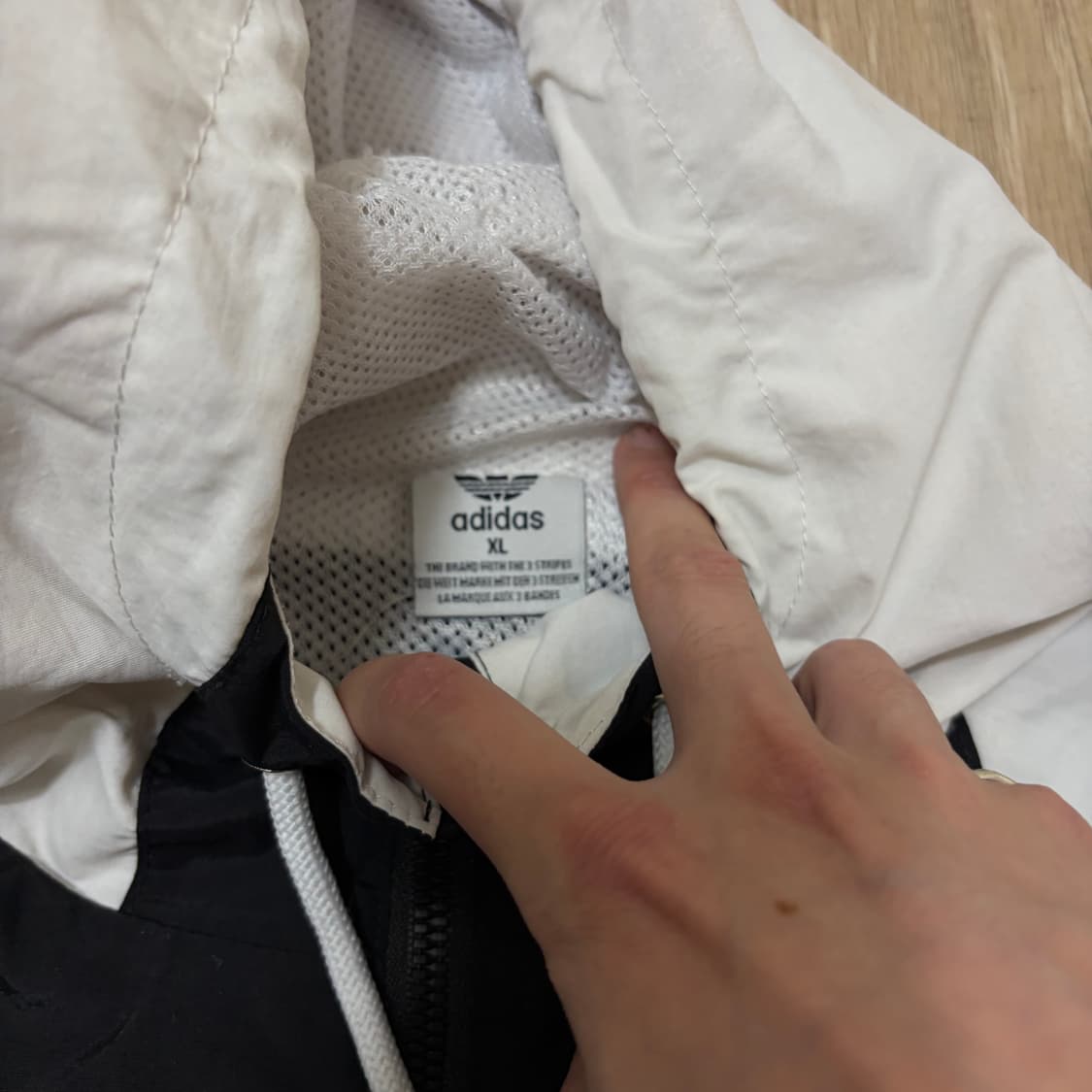 아디다스 파이어버드 빅로고 윈드브레이커 바람막이 XL  상품이미지6