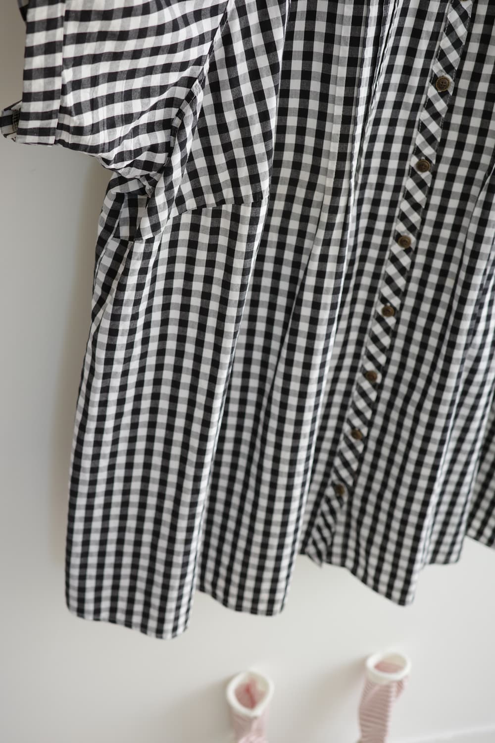 Smile Land 
• 블랙체크 둥근 카라 셔츠 원피스 상품이미지6