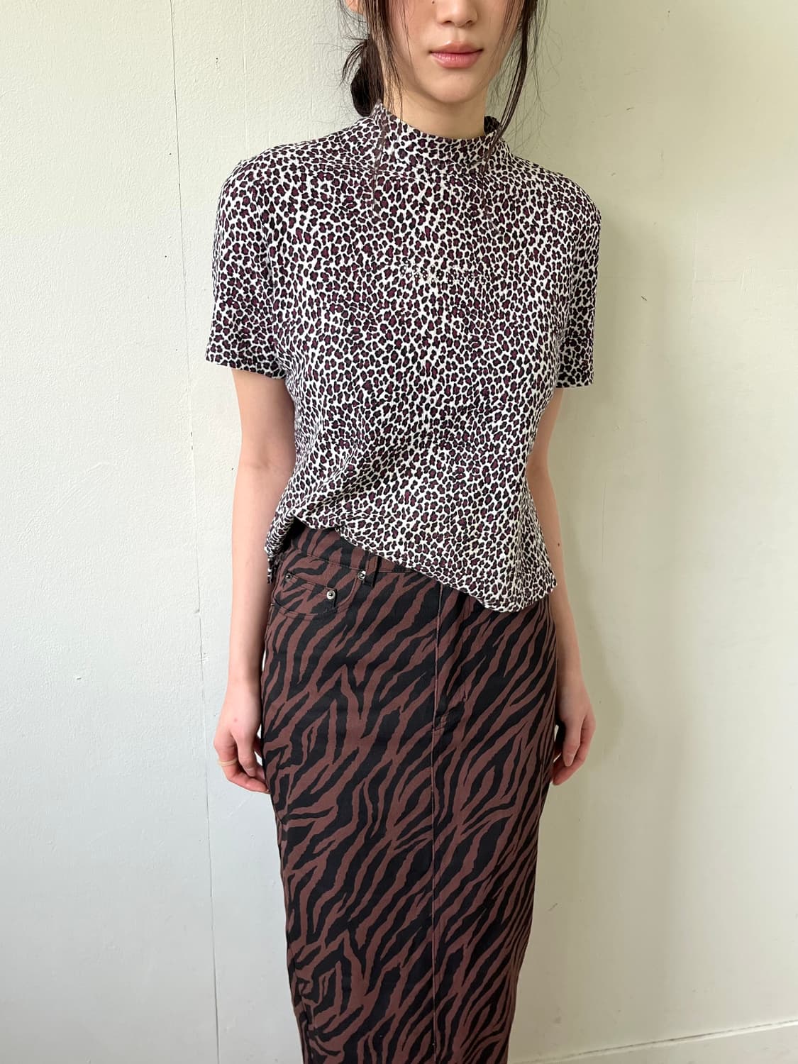 RUBY GLASS SPORTS 레오파드 큐빅 탑 상품이미지4