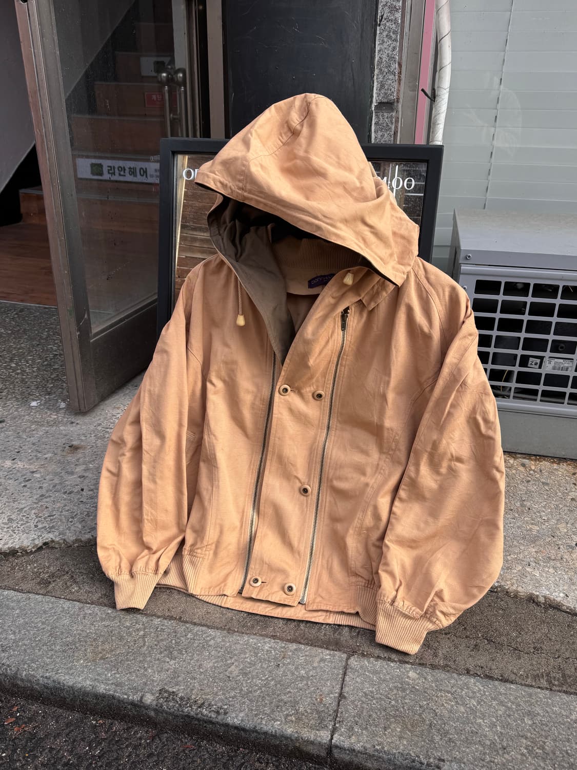 Donna Uno 지퍼디테일 후드 봄버자켓  상품이미지1