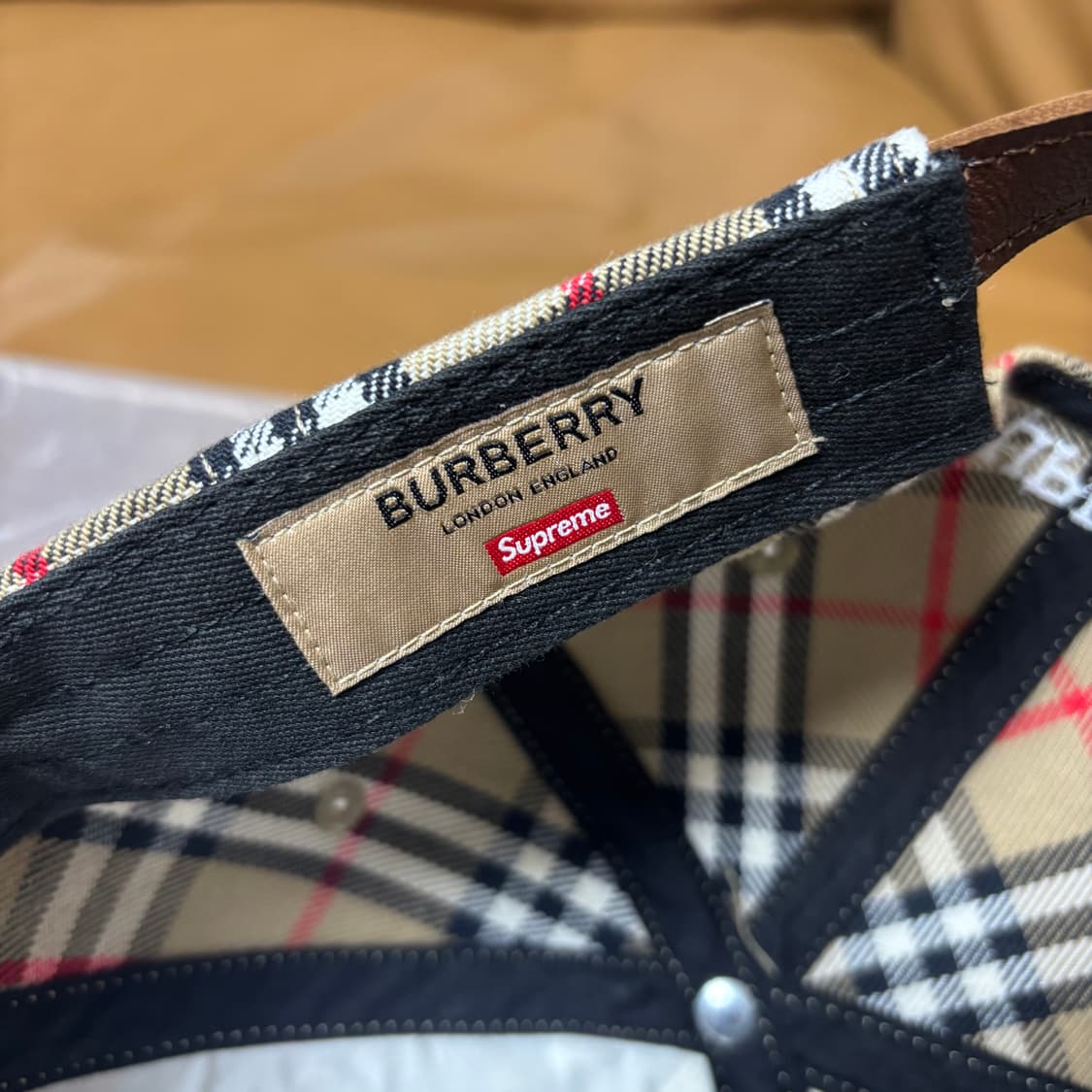 Supreme 슈프림x버버리 노바체크 데님 6패널 볼캡 모자 상품이미지9