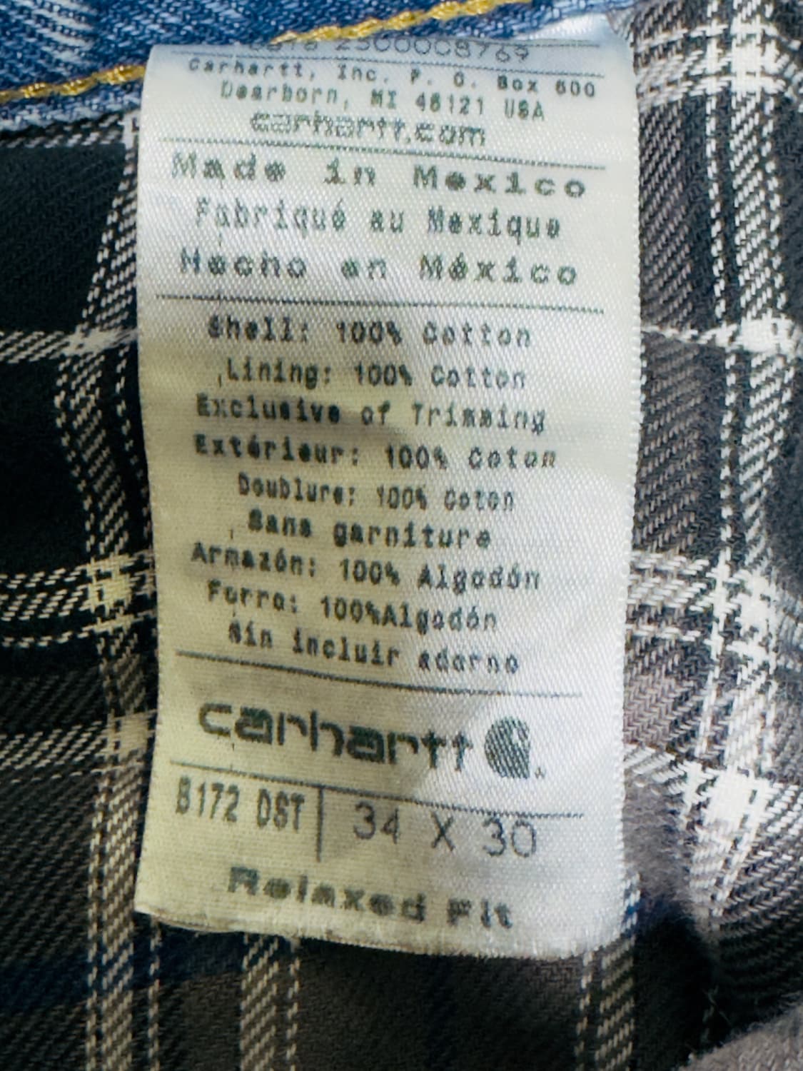 칼하트(Carhartt) 헤비 듀티 워크 데님 팬츠 상품이미지3