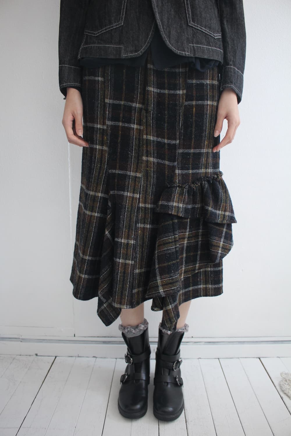 pocket check prill wool skirt 상품이미지8