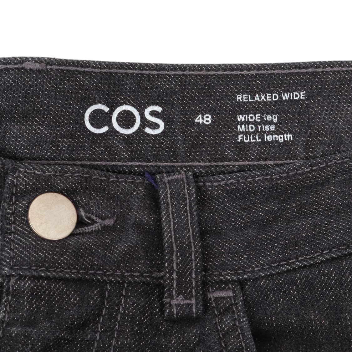 Cos 코스 릴렉스드 와이드 흑청 데님팬츠 상품이미지7
