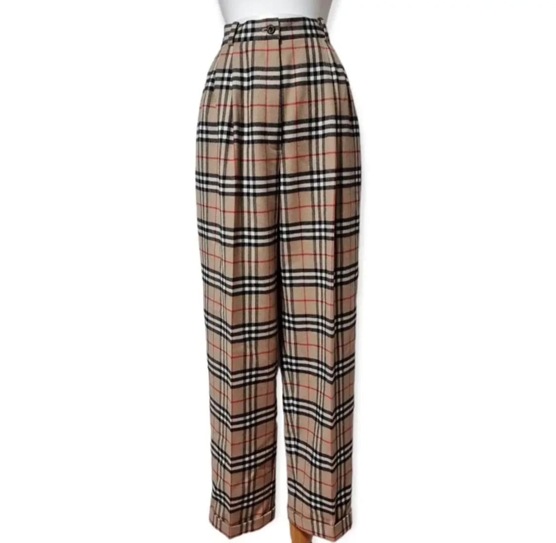 (25) 버버리바지 버버리체크바지 버버리팬츠 하이웨스트 상품이미지2