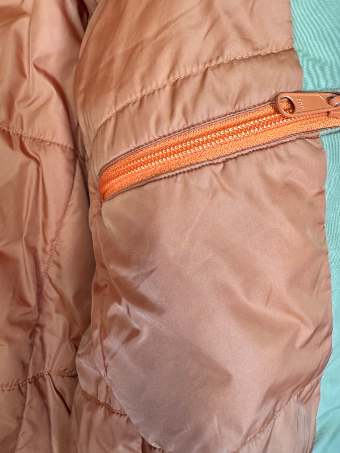 빈티지 80s 노스페이스 브라운라벨 롱패딩 파카 베이지 S 상품이미지5