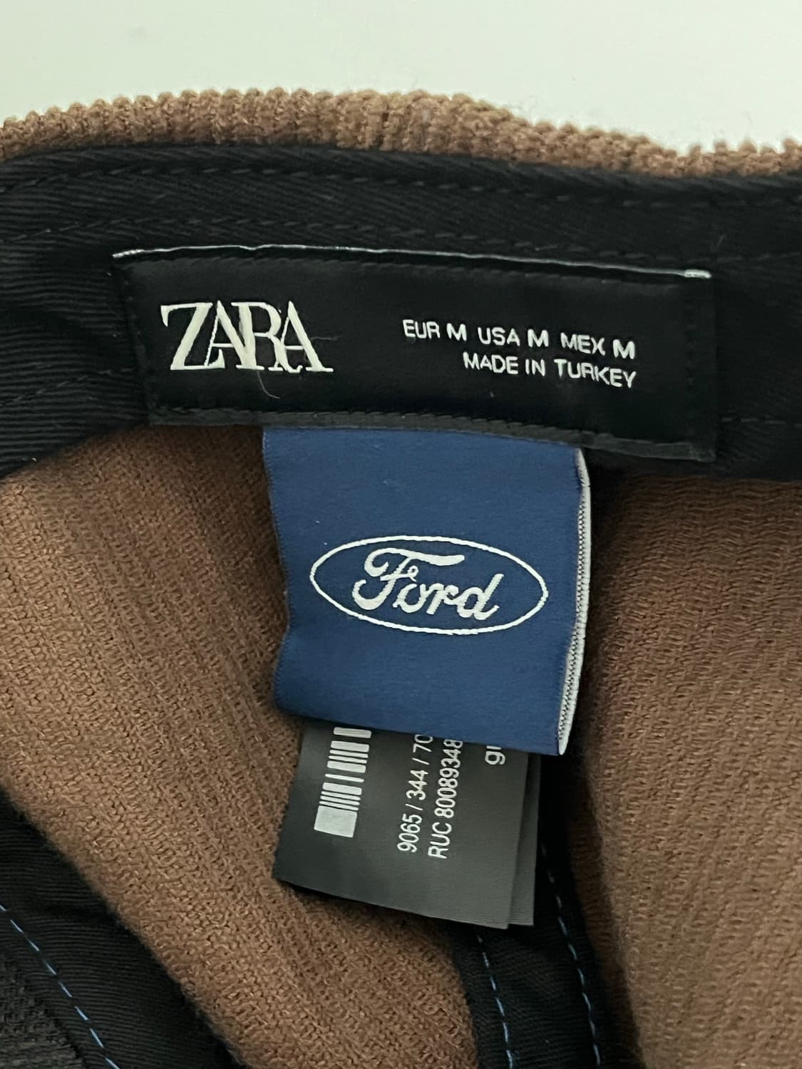 자라 코듀로이 캡 포드 패치 브라운 (M) 상품이미지3