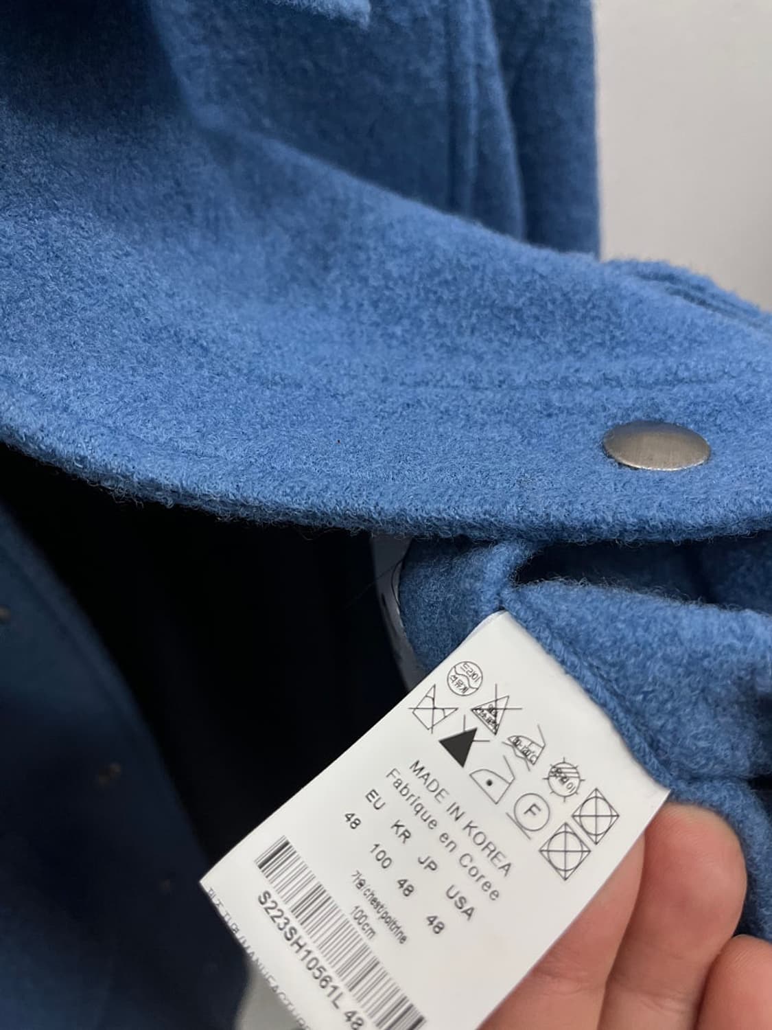 105) 솔리드옴므 백로고 오버 울 트러커  상품이미지8