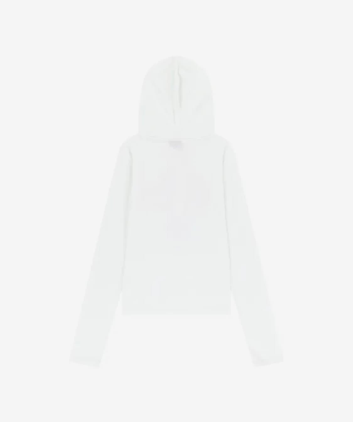 Studded Leaf Hooded Long Sleeve (White) 상품이미지2
