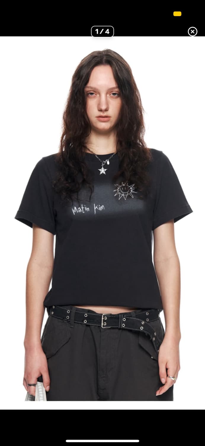 마뗑킴 SUN EMBROIDERY GRAPHIC TOP 그래픽 티셔츠  상품이미지1