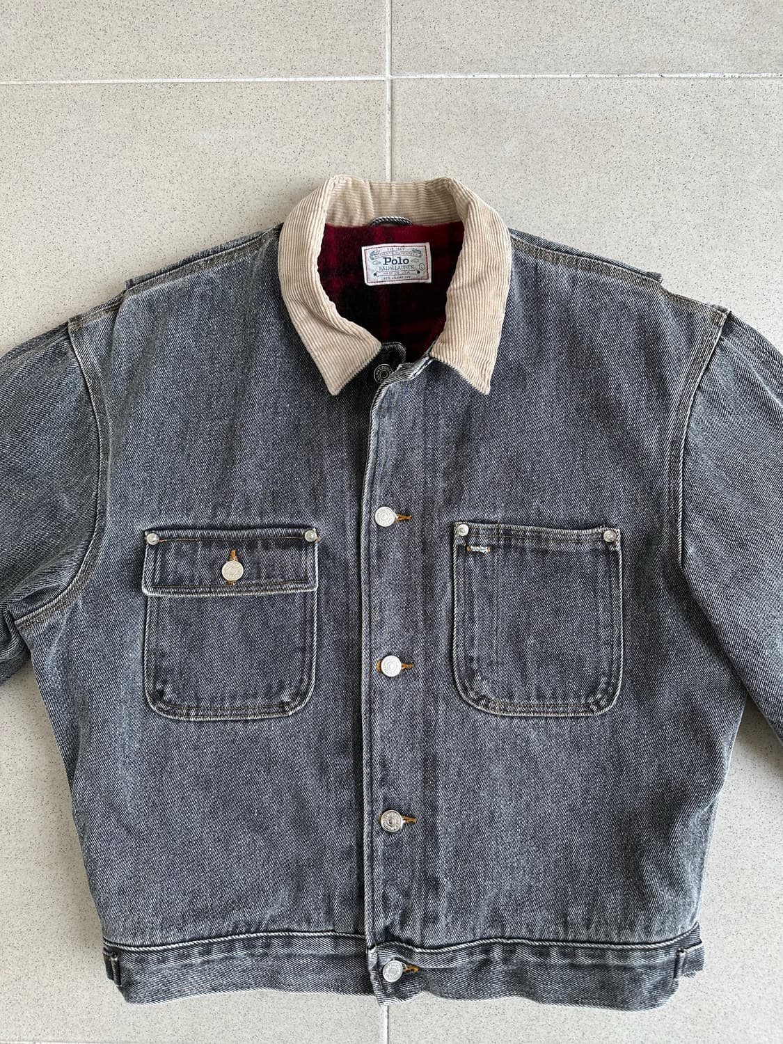 80s 빈티지 폴로 덩가리 자켓 블랙 L 상품이미지3