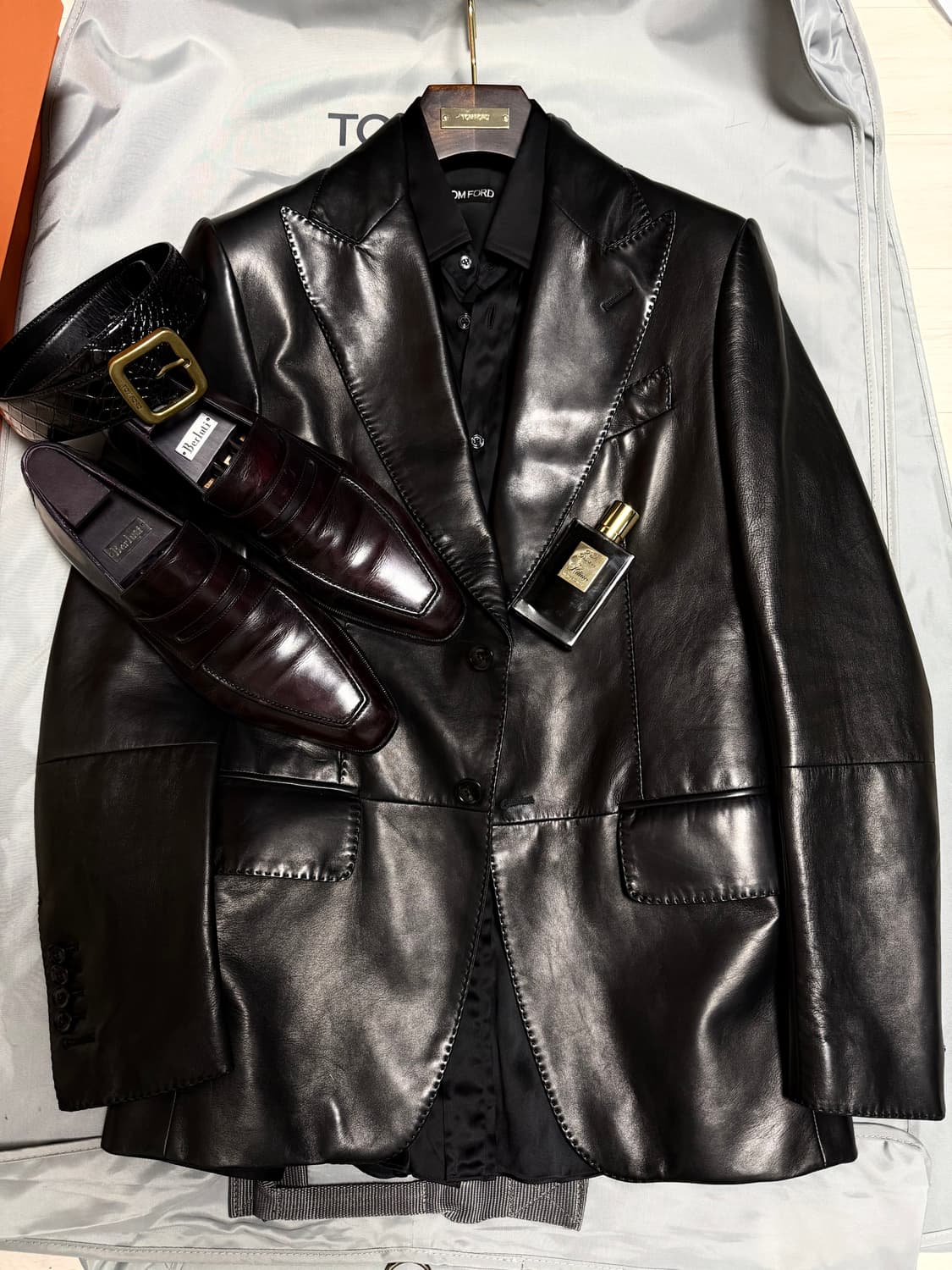 (명작,강추👍)톰포드 사토리얼 레더 블레이져 자켓 상품이미지3