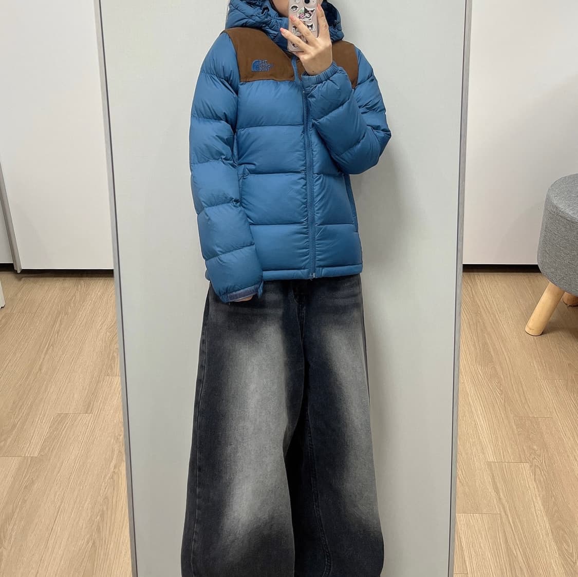 노스페이스 눕시 700 구스다운 딥블루 패딩 상품이미지1