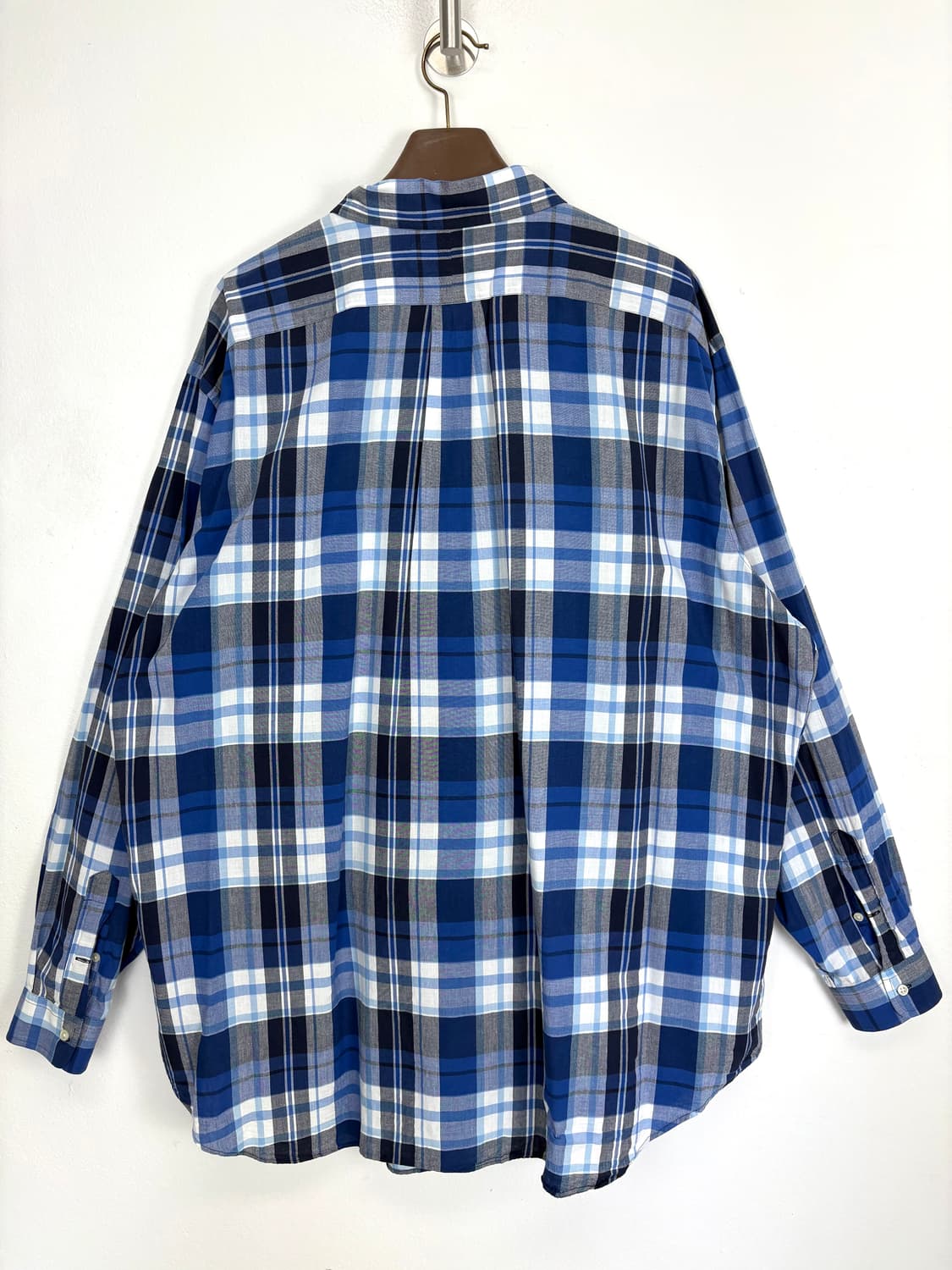 [4XL]POLO 블루체크 긴팔 셔츠 상품이미지8