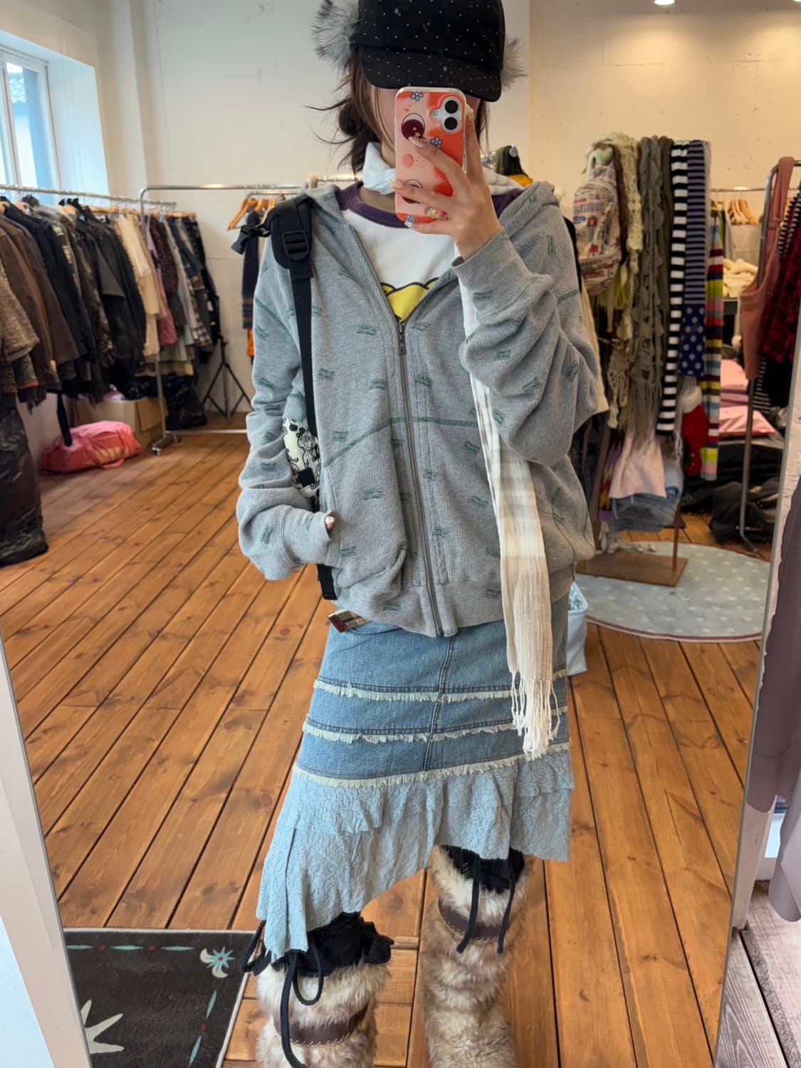 히스테릭글래머 레터링 후드집업 상품이미지3