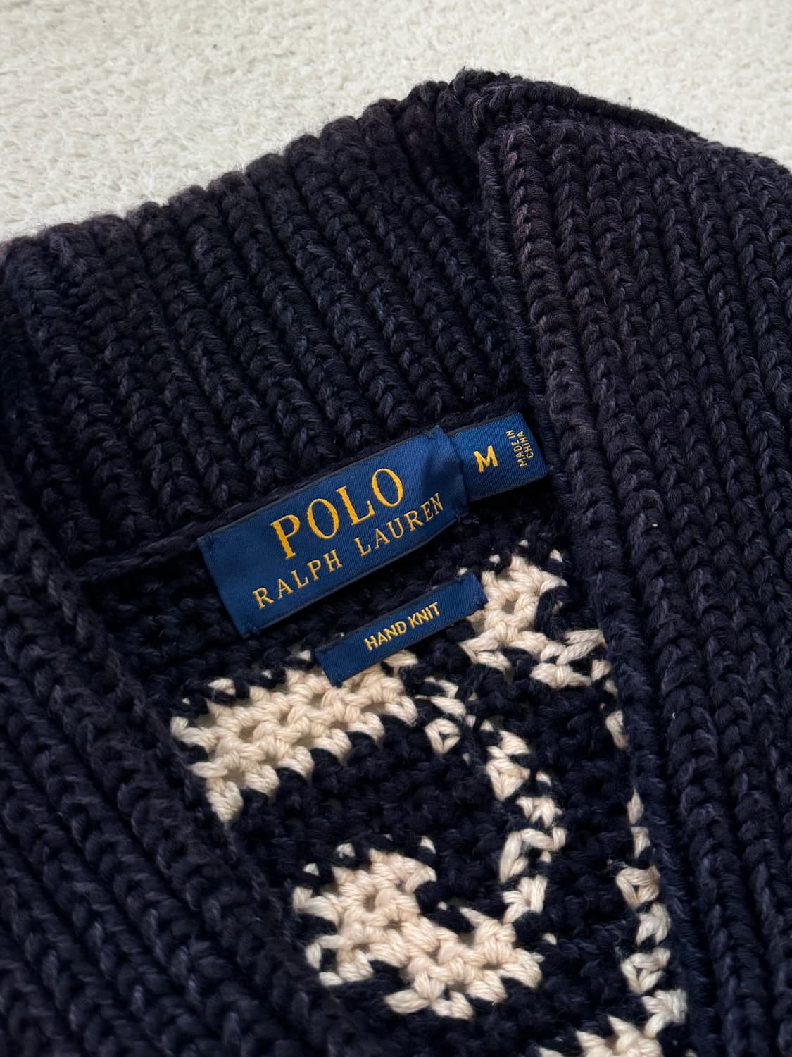 폴로 랄프로렌 투웨이 핸드니트 마린 코위찬 상품이미지5