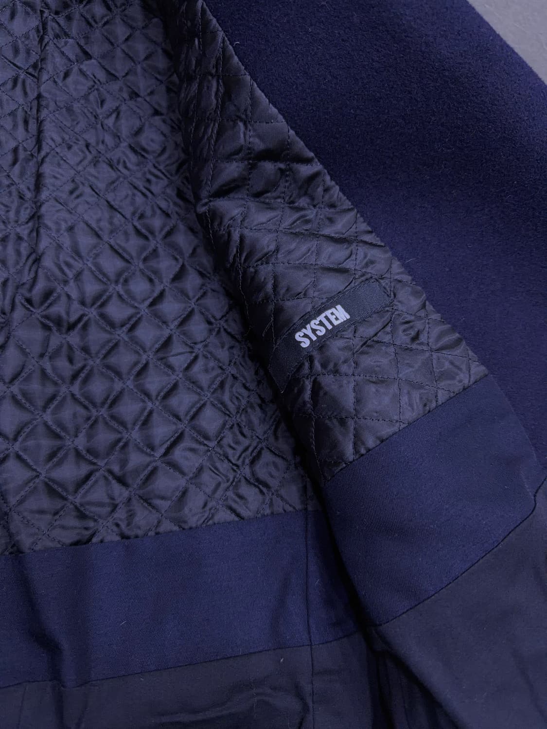 시스템옴므 울 캐시미어 더블 블레스트 코트 자켓 네이비 95 상품이미지9