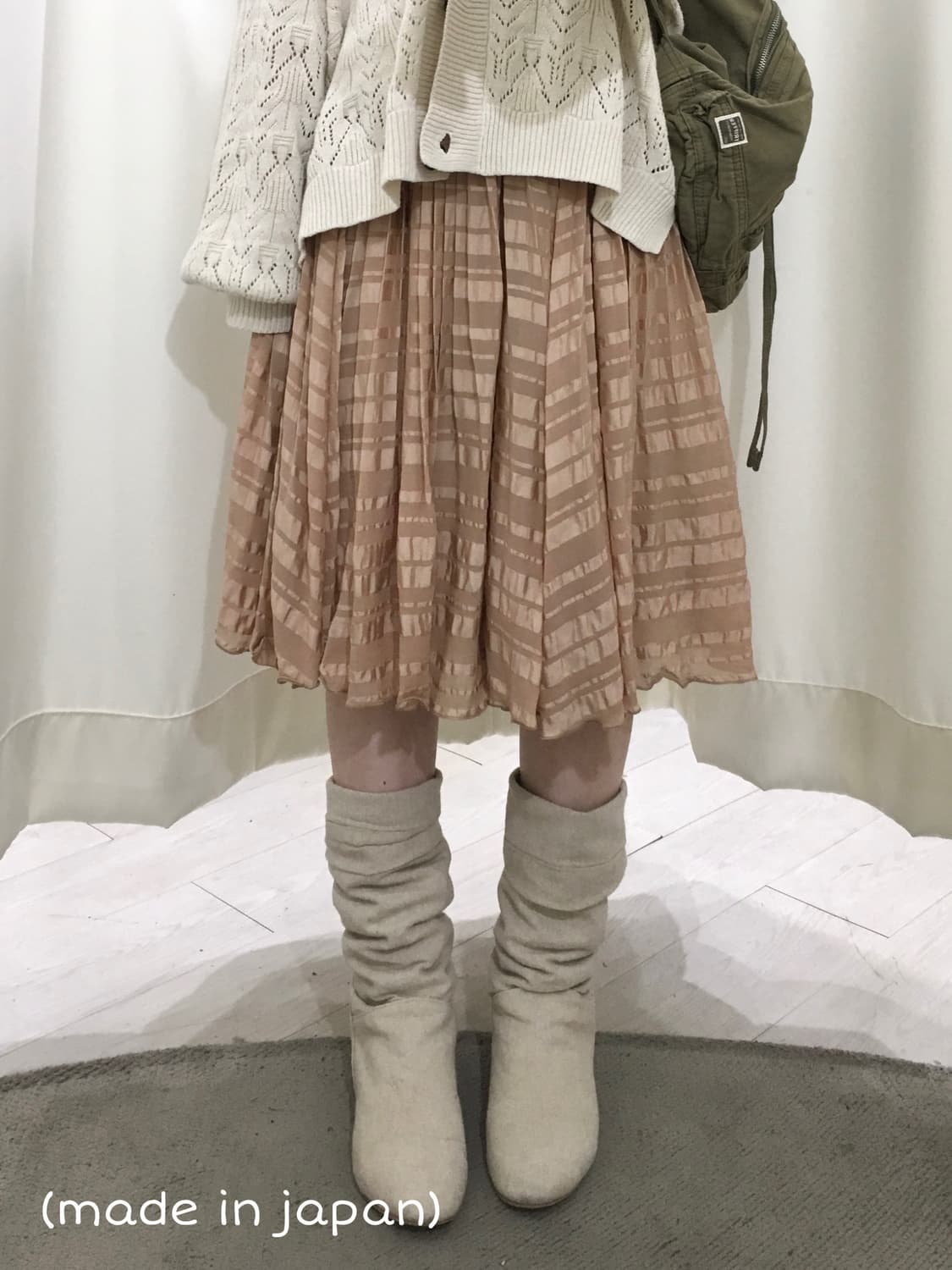 synchro X crossing stripe skirt 상품이미지1