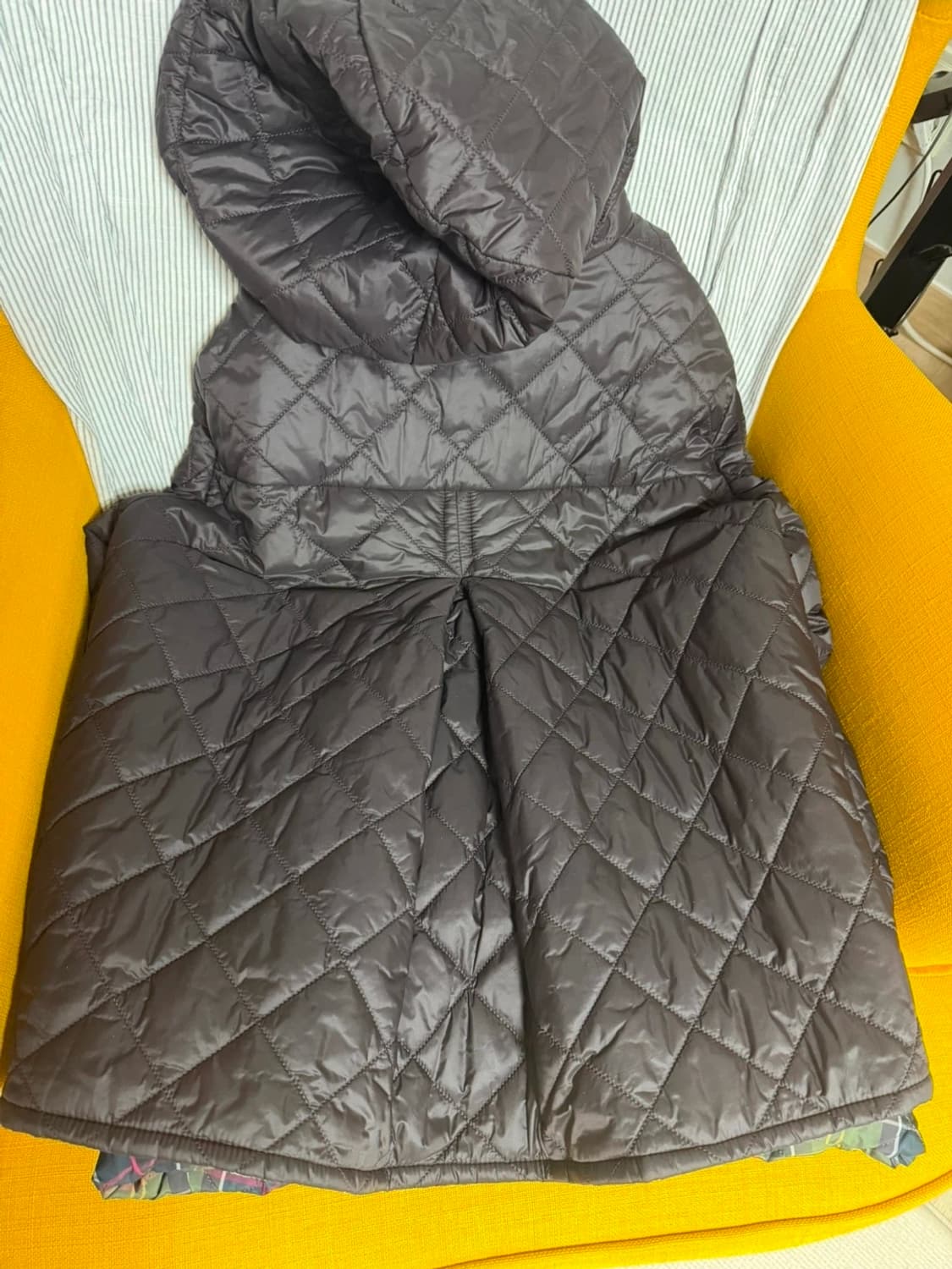 바버X가니 퀄팅 후드 자켓 브라운 상품이미지4