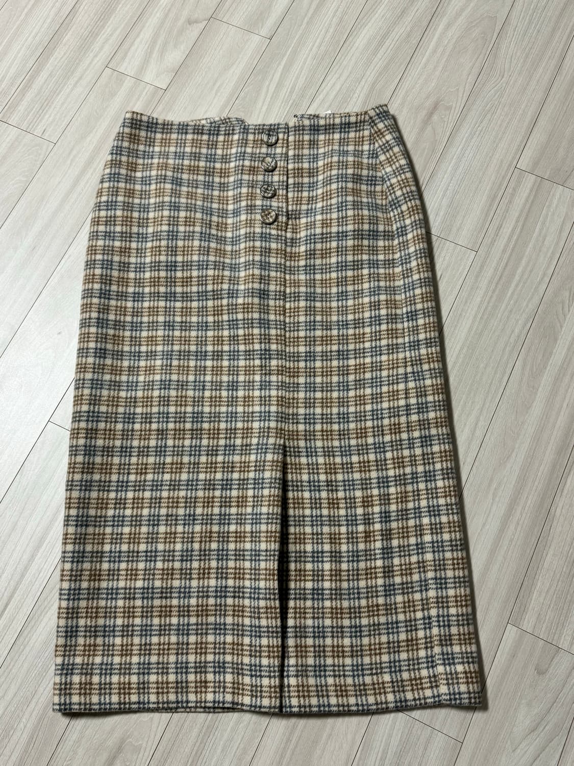 (택ㅇ)mixxo 미쏘 체크 미디 스커트💚🧡 상품이미지7