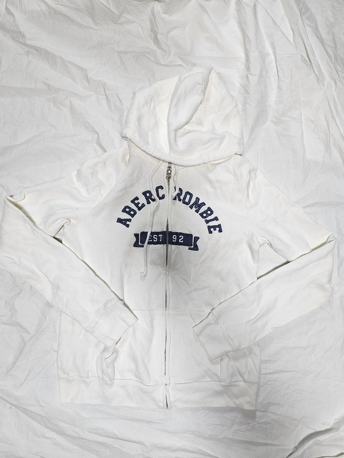 아베크롬비 아치 자수로고 핀터깔 y2k 후드집업 S 상품이미지1