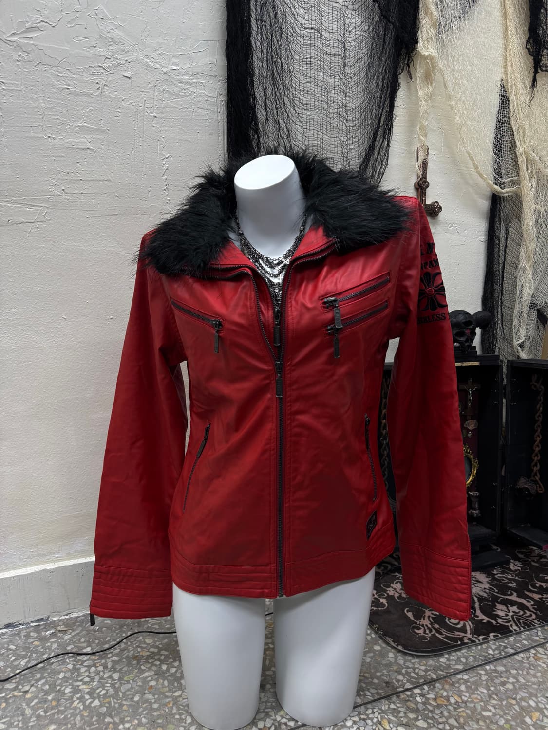 Diviner vkei trimming fur leather jacket 상품이미지1