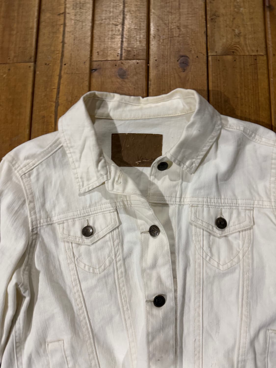 아이보리 데님자켓 상품이미지3