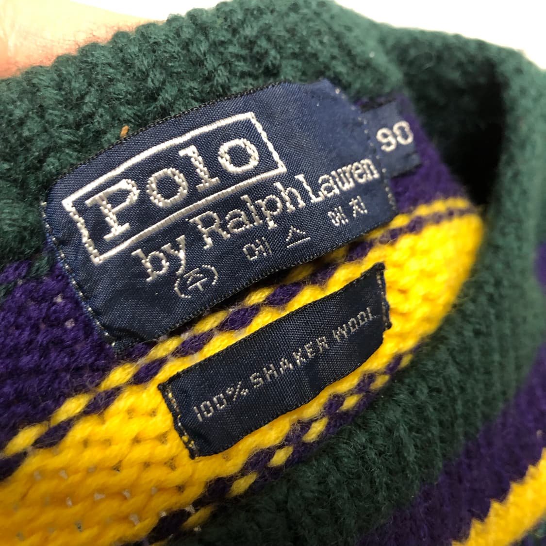 폴로 랄프로렌 니트 상태굿 80s 딥그린 상품이미지4