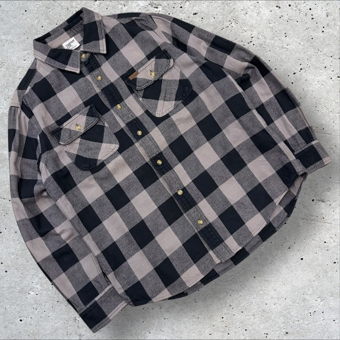 [L] 칼하트 빈티지 투포켓 체크 셔츠 B422 상품이미지1