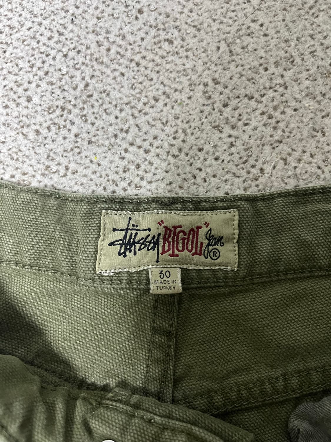 [30] 스투시 빅 올 진 올리브 드랩 데님 판매합니다 상품이미지5