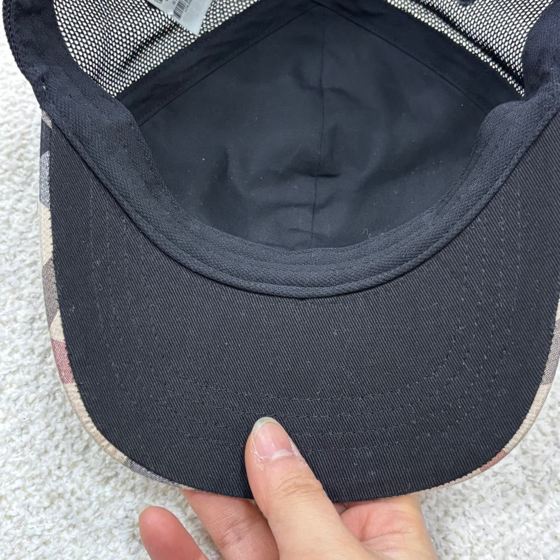 130 닥스 키즈 체크패턴 볼캡 모자 0320E 상품이미지5