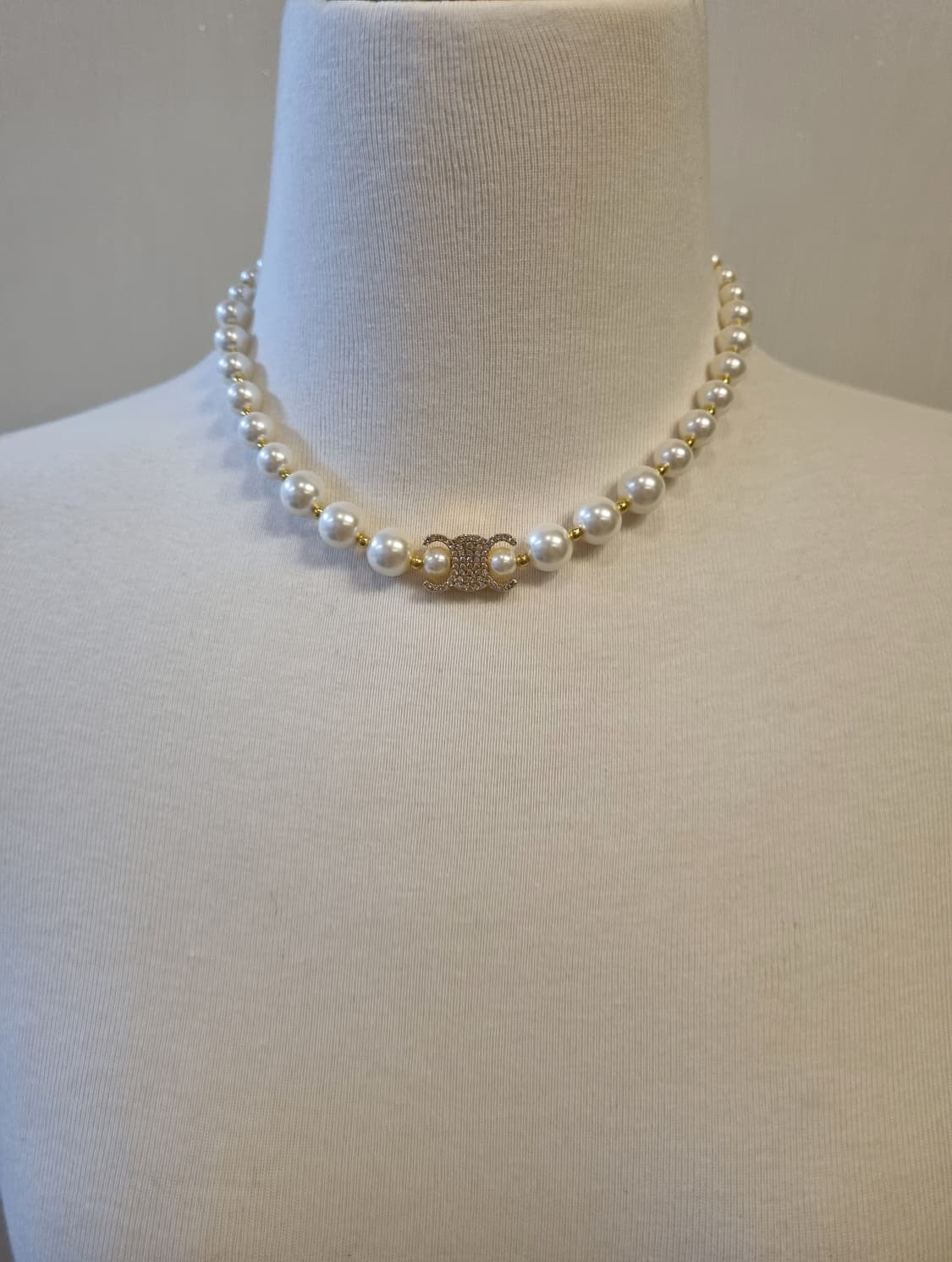 셀린느 업사이클링 올큐빅 트리옹프 진주 목걸이 상품이미지7