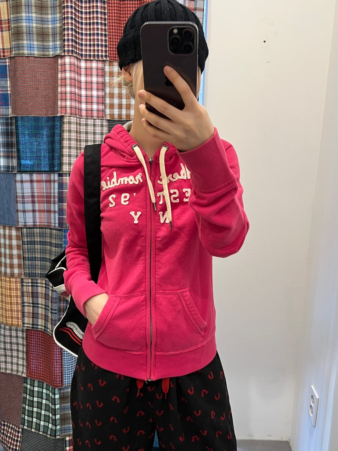 아베크롬비 핑크 후드집업 상품이미지2