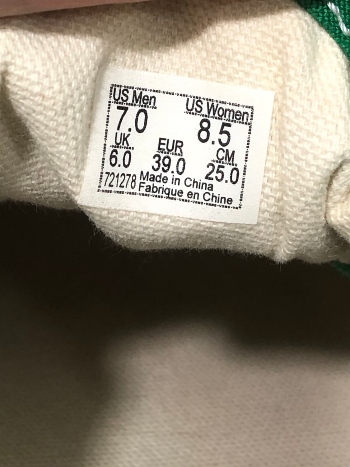 Vans 반스 스타일 36 그린 250mm 상품이미지3