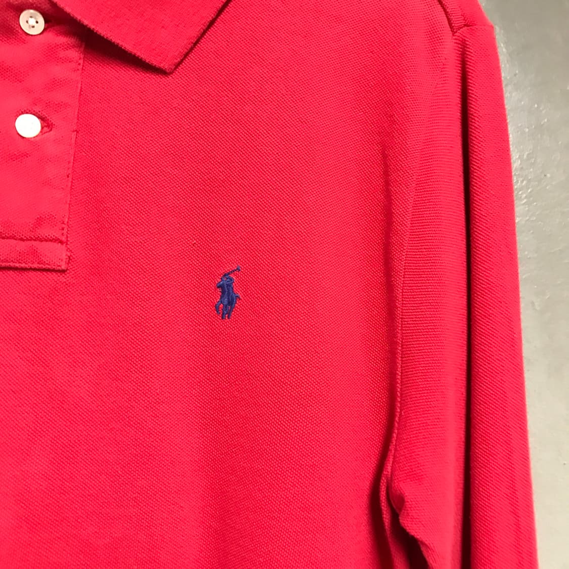 폴로 랄프로렌 PK 긴팔 카라티 레드 XL(W) 상품이미지4