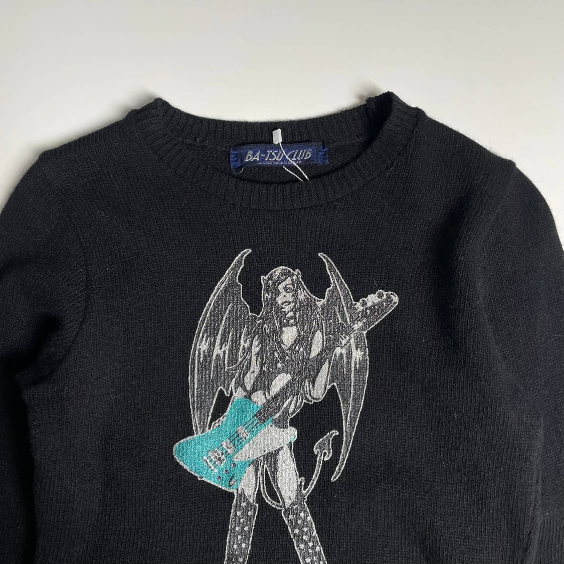 Ba-tsu 데빌&기타 프린트 레이스 니트 상품이미지3