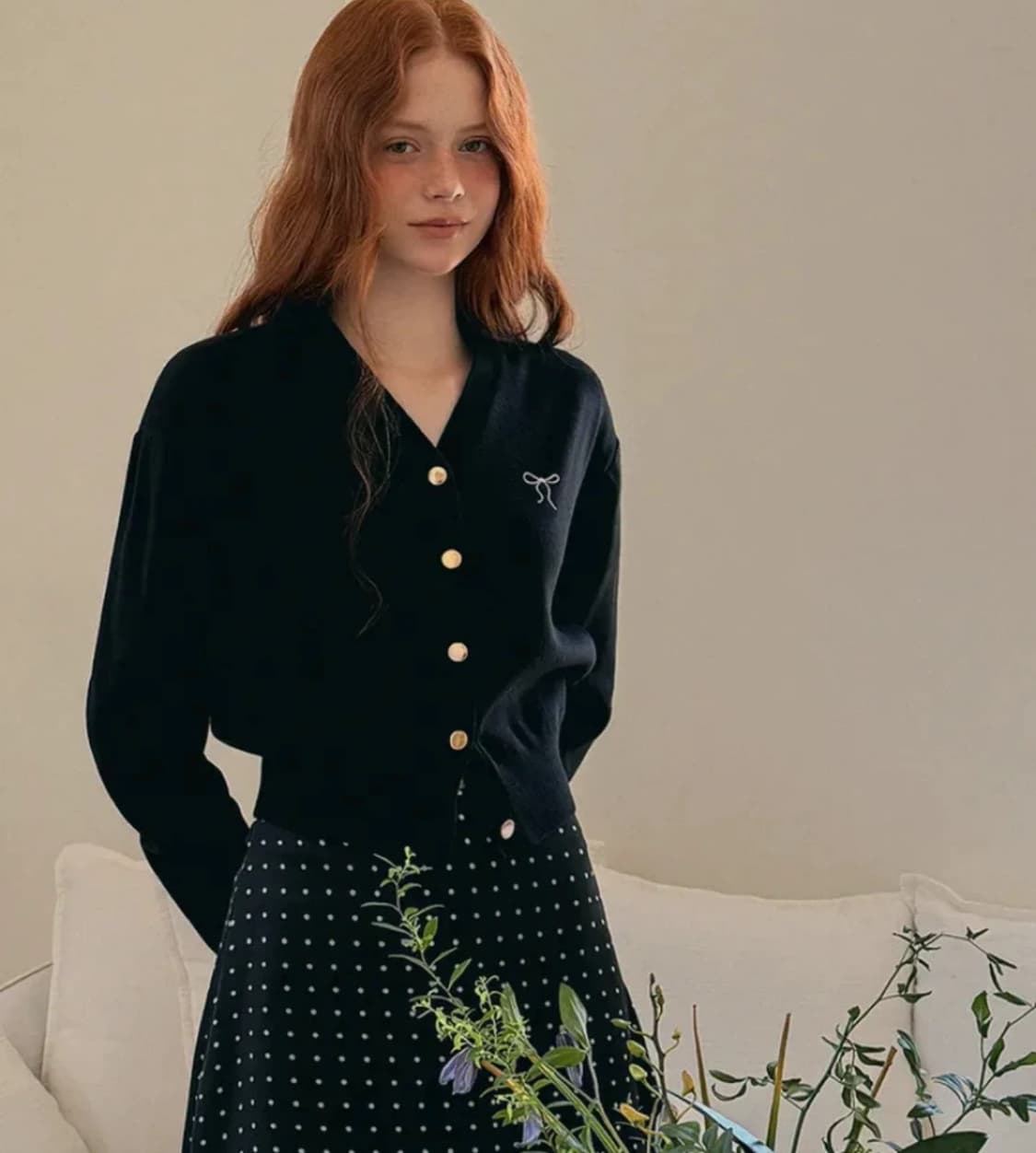 트위 가디건 black 상품이미지2