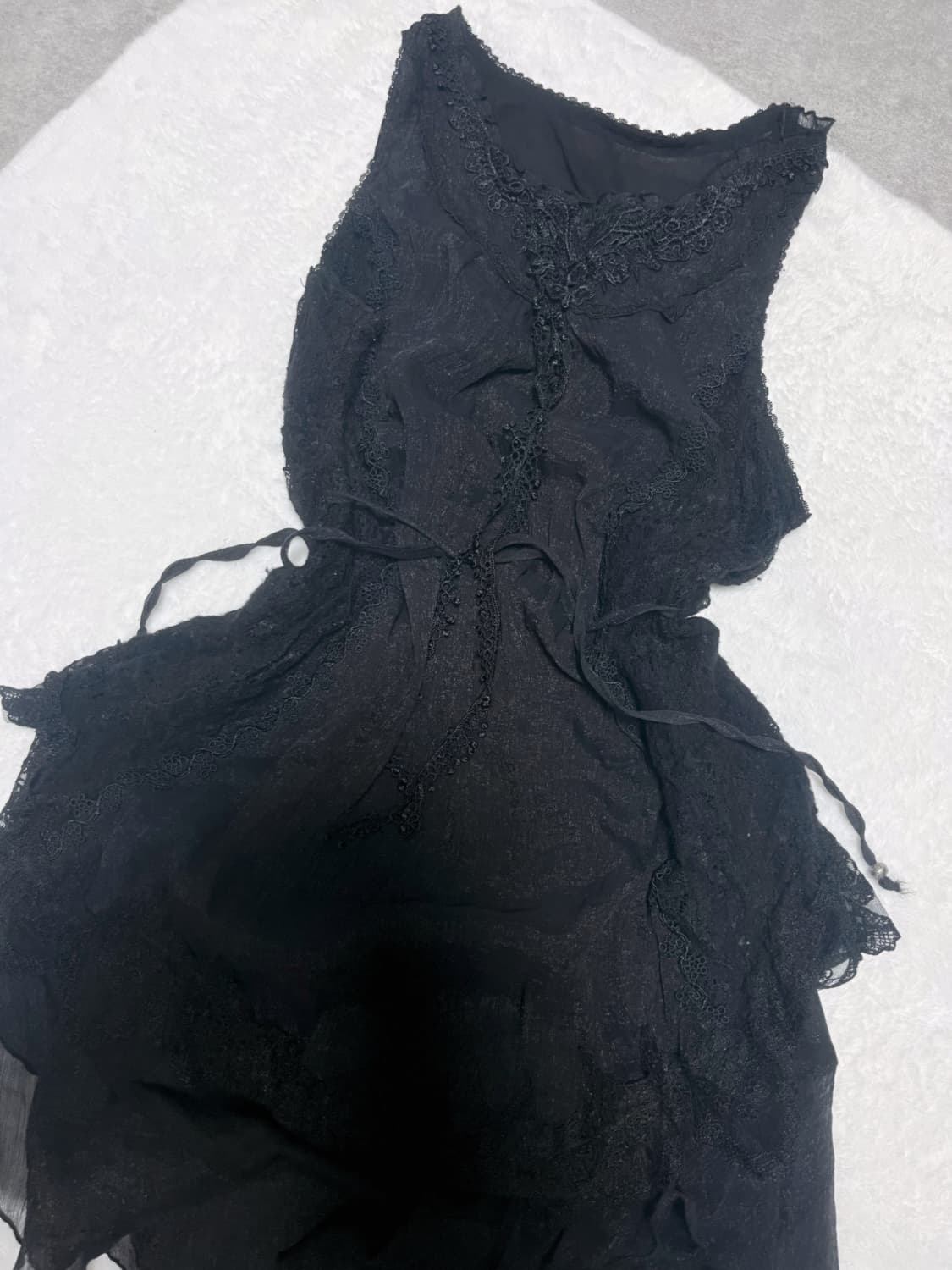Black Lace Mini Dress 상품이미지5
