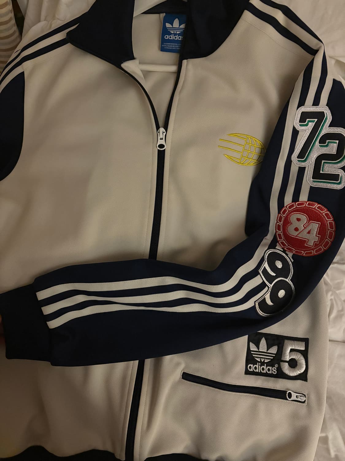 교환가능 아디다스 트랙탑 져지 저지 OG 프렌치 TT집업 베이지 네이비 상품이미지3