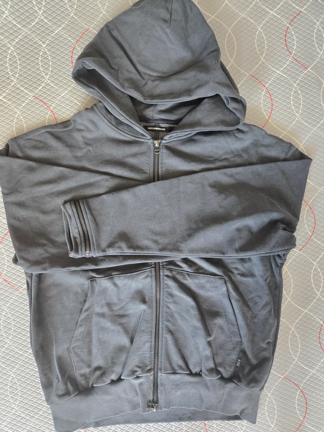 해칭룸 Boxer Zip Hoodie Pigment Charcoal 상품이미지2