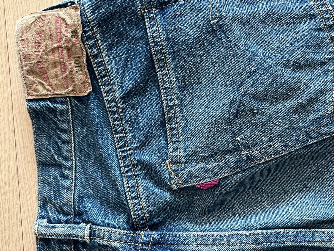 웨어하우스 1101 미디움워시 중청 32사이즈  상품이미지3