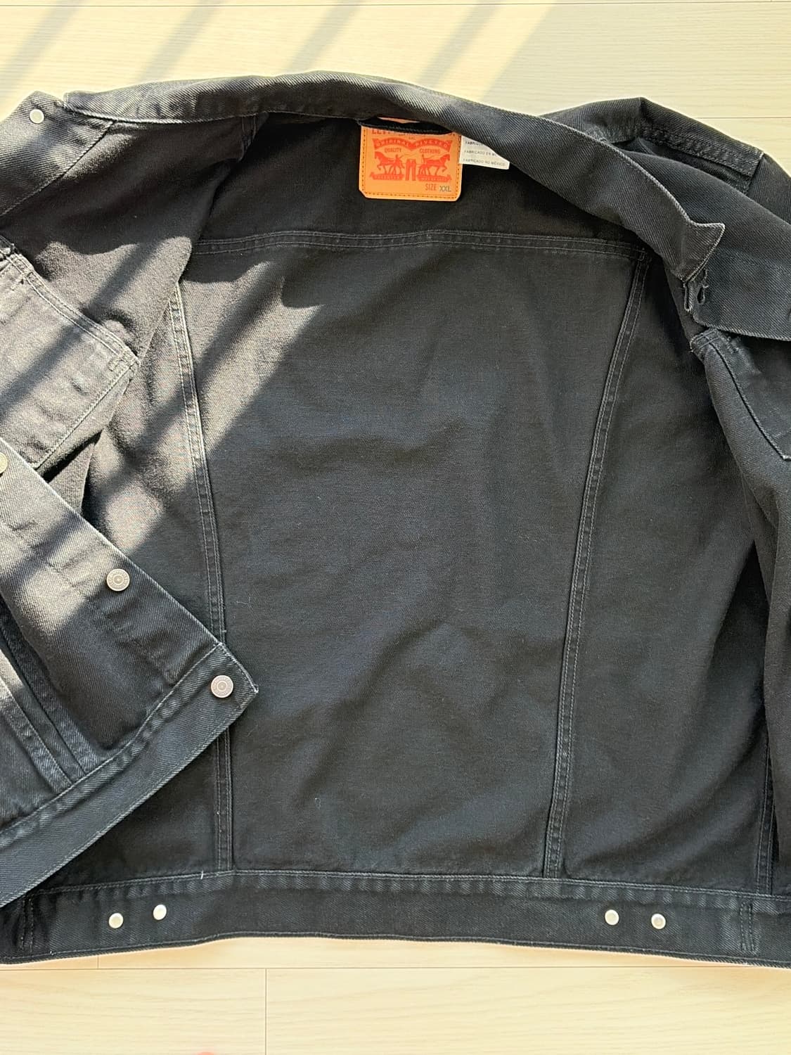 Levis 리바이스 데님 블랙 트러커 자켓 XXL (105)   상품이미지6