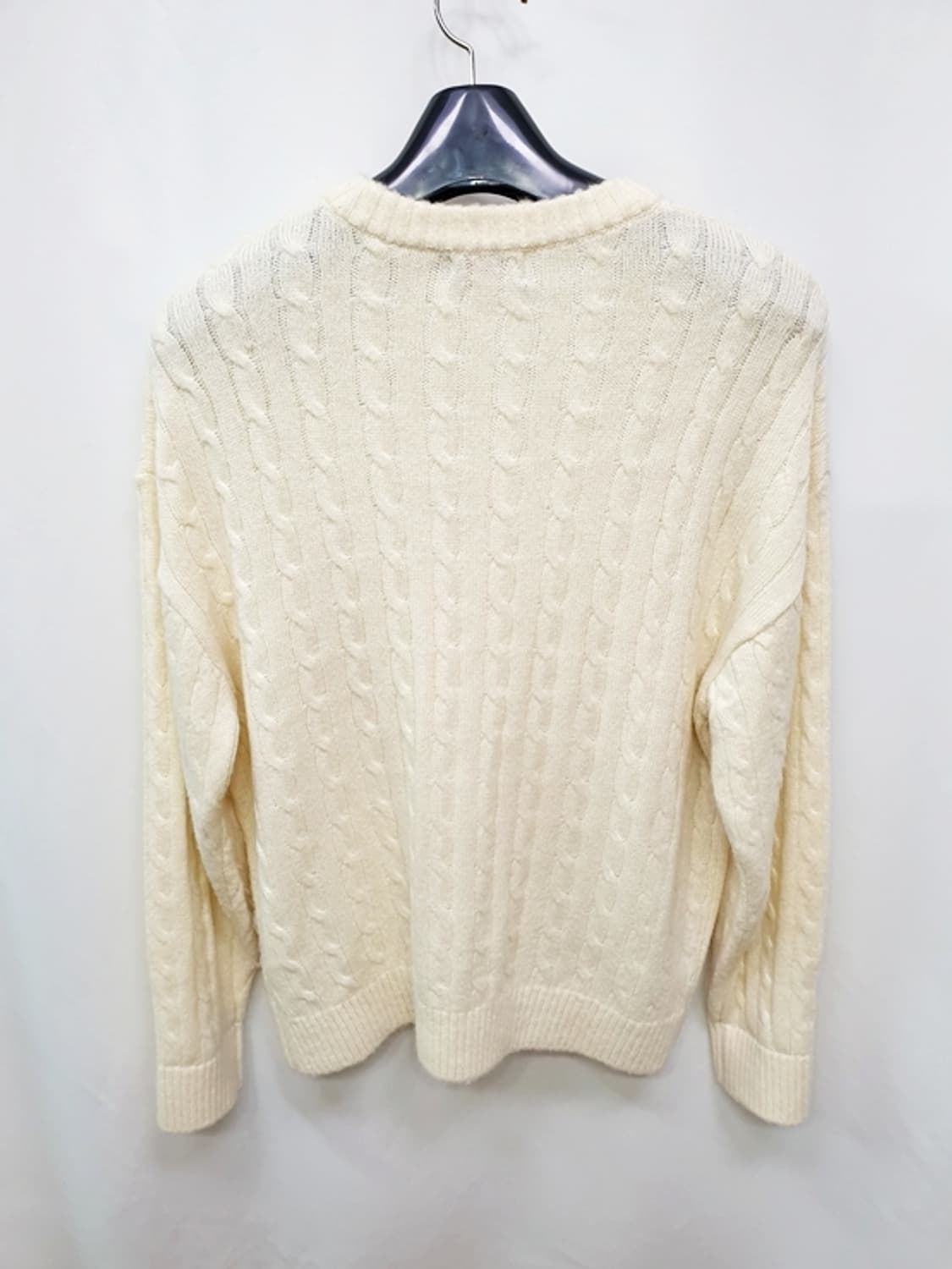 예일 남성 케이블 오버핏 니트 아이보리 프리 상품이미지4
