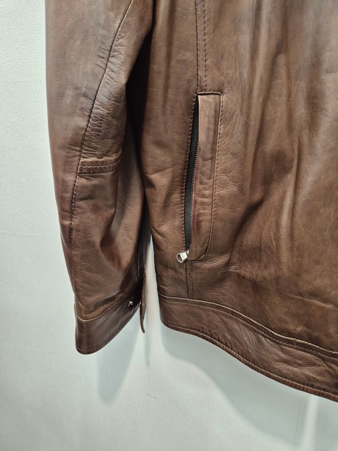 BARBA Napoli 이태리 명품 남성 가죽 자켓  48
갈색 가죽 소 상품이미지4